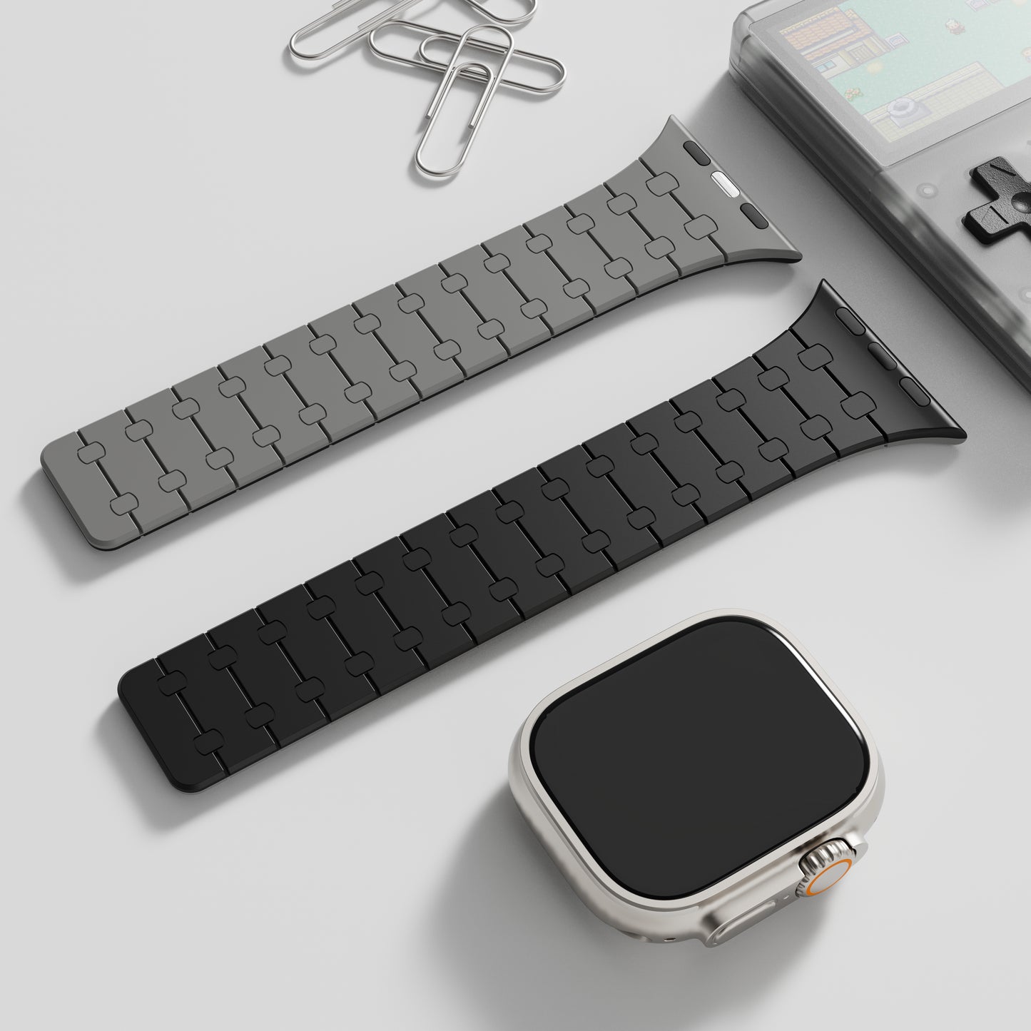 Magnetic Loop Smartwatch Bands – Dual Color Edition(Black+Grey)