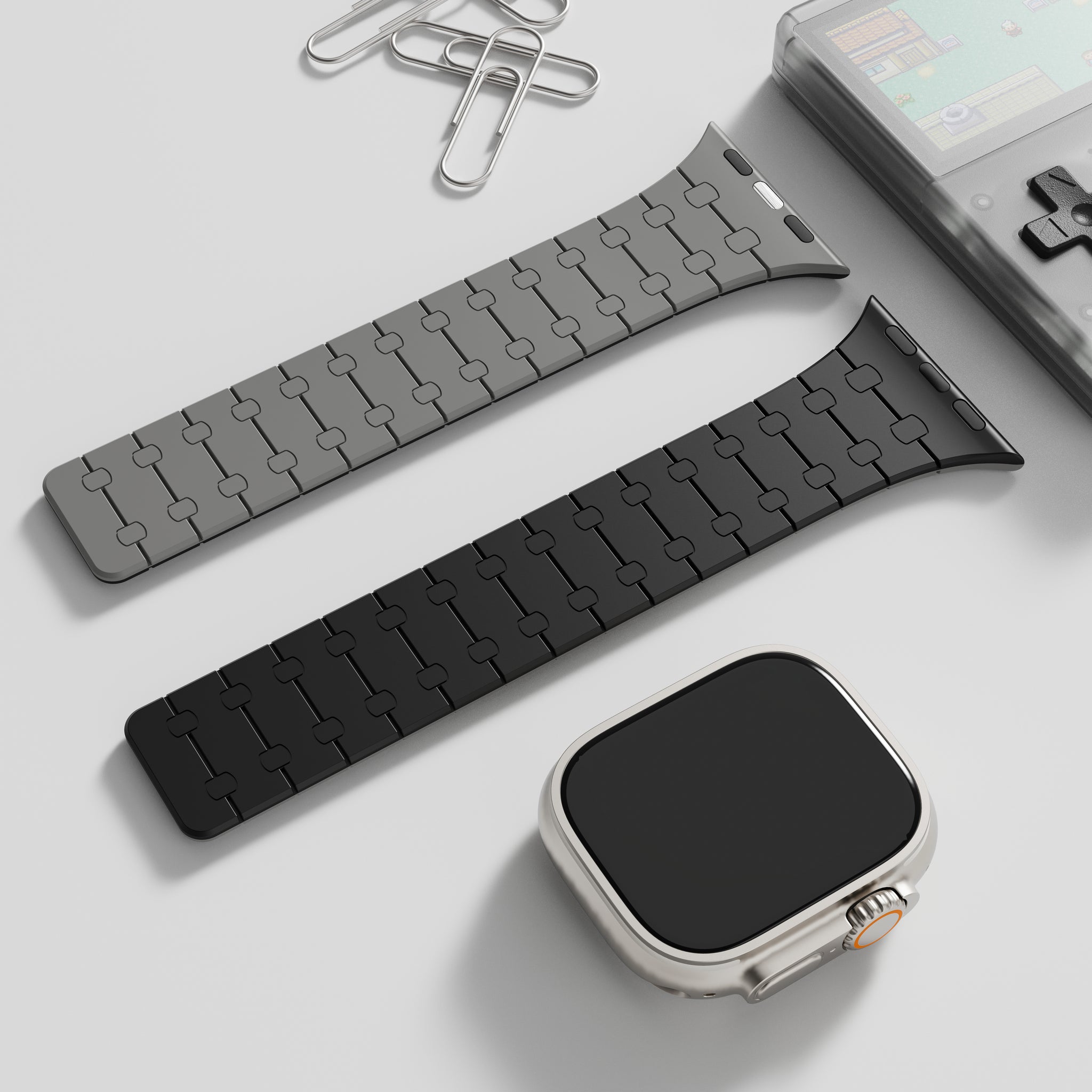 Magnetic Loop Smartwatch Bands – Dual Color Edition(Black+Grey)