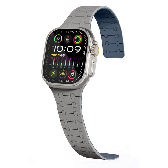 Magnetic Loop Smartwatch Bands – Dual Color Edition(Cloud grey+Blue)