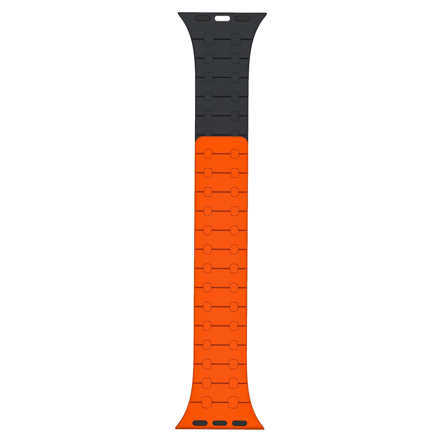 Magnetic Loop Smartwatch Bands – Dual Color Edition(Orange+Midnight Black)