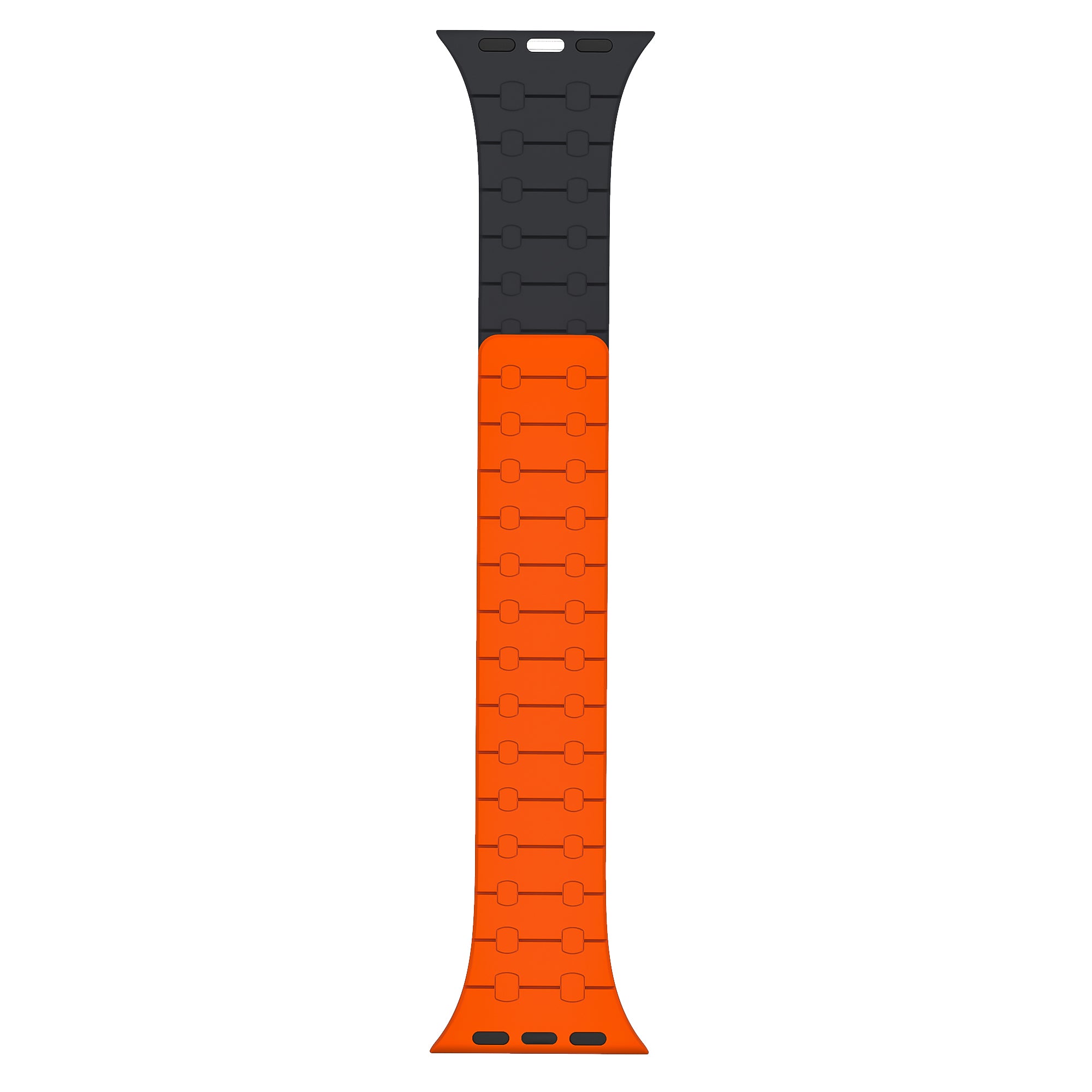 Magnetic Loop Smartwatch Bands – Dual Color Edition(Orange+Midnight Black)