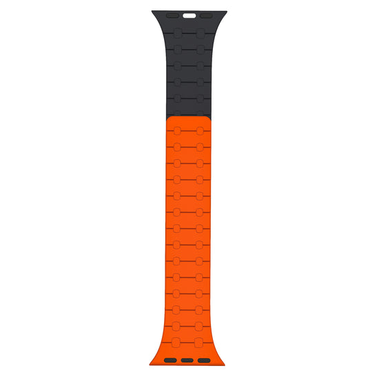 Magnetic Loop Smartwatch Bands – Dual Color Edition(Orange+Midnight Black)