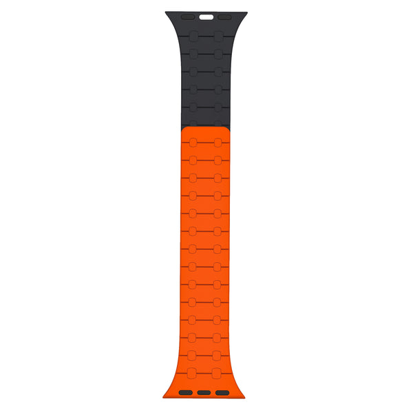Magnetic Loop Smartwatch Bands – Dual Color Edition(Orange+Midnight Black)