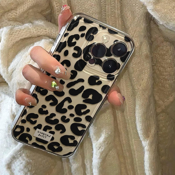 Leopard Print Chic Transparent Phone Case