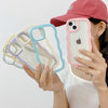 Wavy Edge Transparent Shockproof Pastel Cover